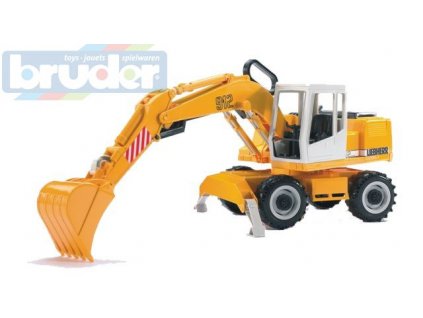 BRUDER 02426 (2426) Bagr LIEBHERR otočná kabina plast 1:16