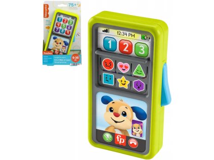 FISHER PRICE Pejskův baby chytrý telefon naučný na baterie Světlo Zvuk