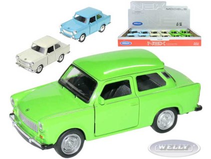 WELLY Auto model 1:36 TRABANT 601 kov PB 11cm 3 barvy