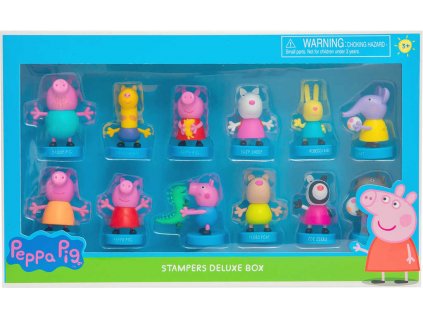 ADC Razítko figurka 6-8cm prasátko Peppa Pig set 12ks v krabici