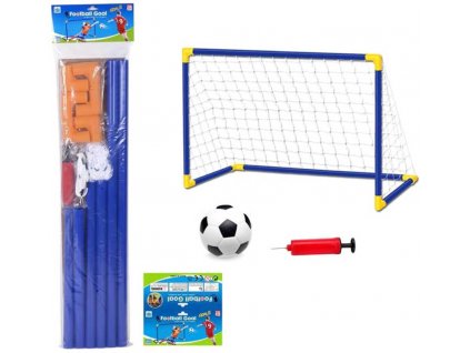Branka fotbalová plastová set s kopacím míčem a pumpičkou
