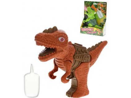 Dinosaurus s efekty 17cm vypouští páru na baterie Světlo Zvuk 2 barvy plast