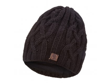 Čepice pletená copánek Outlast ® - černá Velikost: 4 | 45-48 cm