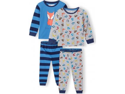 Pyžamo chlapecké, Minoti, 15pj 7, modrá (Velikost 80/86, SizeAge 12-18m)