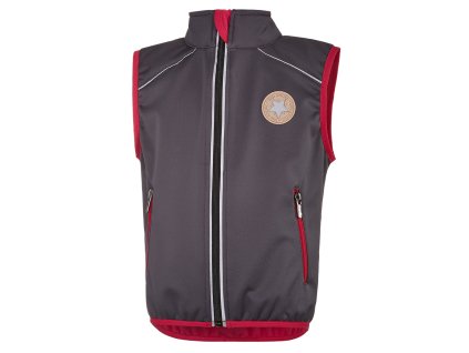 Vesta softshell STRETCH - šedá/růžová Velikost oblečení: 104