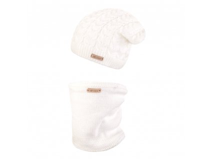 Set pletená čepice a nákrčník Outlast ® - natur Velikost: 6 | 54-57 cm