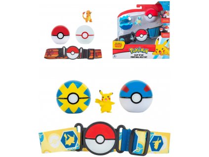 ORBICO Clip and Go Poké Ball Belt set pás se 2 míčky a postavičkou Pokémon