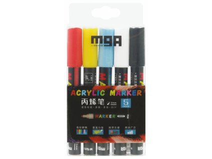 Fix akrylový popisovač 2mm barevný marker set 5ks dekorační