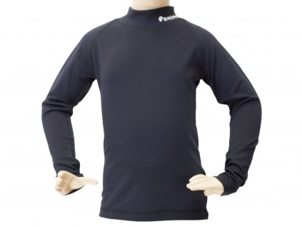 FUNKČNÍ TRIKO S POČESEM A STOJÁČKEM - ČERNÉ 2023