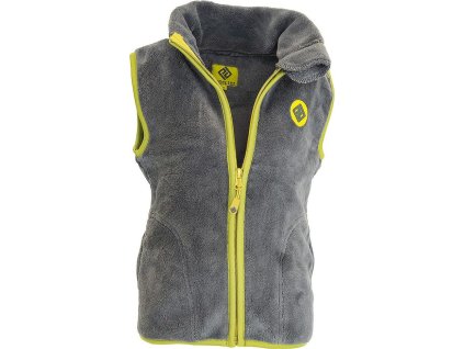 vesta dětská chlupatá se stojáčkem, Pidilidi, PD1140-09, šedá (SizeAge 2/3let, Velikost 86/92)