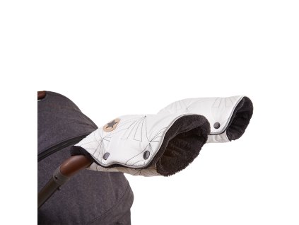 46445 rukavice na kocar prosev mazlik par bila cerna