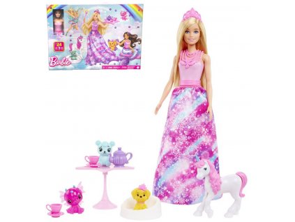 MATTEL BRB Adventní kalendář pohádkový 2023 s panenkou Barbie