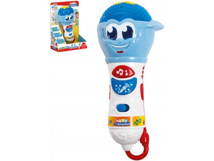 CLEMENTONI Baby mikrofon 18cm na baterie LED Světlo Zvuk