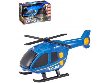 Teamsterz helikoptéra modrá na baterie vrtulník Policie plast Světlo Zvuk
