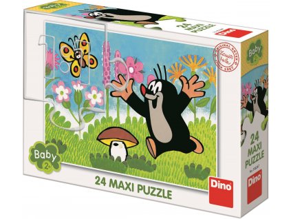 DINO Puzzle baby maxi 24 dílků Krtek a houba (Krteček) 66x47cm skládačka