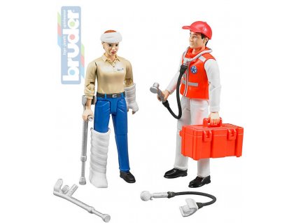 BRUDER 62710 Set zdravotnický záchranář 2 figurky s doplňky 1:16 plast