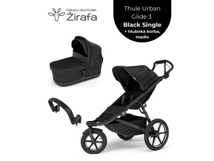 Akční set Thule Urban Glide 3 Black Single + Korbička + Madlo 2025
