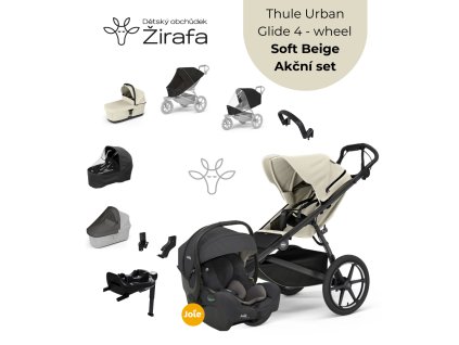 Akční set Thule Urban Glide 4-Wheel Soft Beige + Korbička 2024