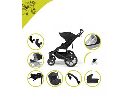 AKČNÍ SET THULE URBAN GLIDE 4-WHEEL BLACK  + KORBIČKA 2024