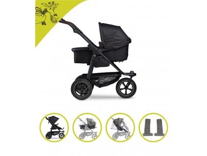 Akční set TFK Mono2 combi pushchair - air wheel black 2024