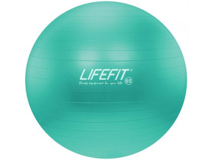 Míč gymnastický Lifefit Anti-Burst tyrkysový 65cm balon rehabilitační do 200kg