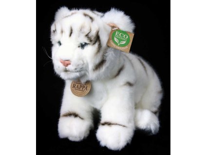 PLYŠ Tygr 25cm sedící bílý Eco-Friendly *PLYŠOVÉ HRAČKY*