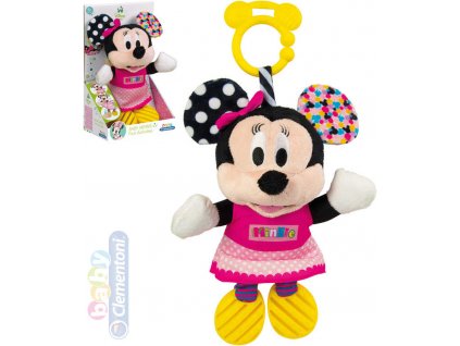 CLEMENTONI PLYŠ Baby Minnie Mouse myška kousátko Zvuk *PLYŠOVÉ HRAČKY*