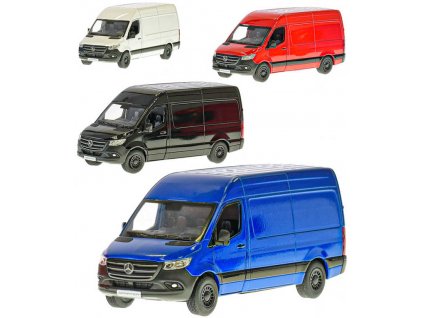 KINSMART Auto model Mercedes-Benz Sprinter kov PB 13cm 4 barvy