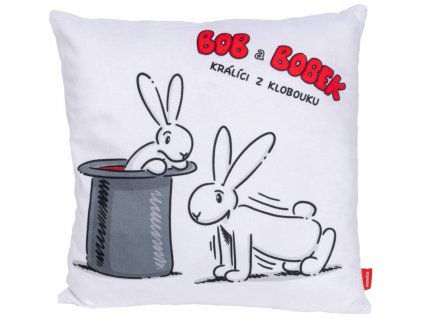 MORAVSKÁ ÚSTŘEDNA Polštář Bob a Bobek cvičit 30x30cm s potiskem