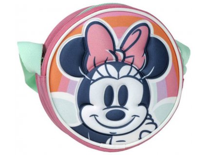 Kabelka dětská Disney Minnie Mouse taštička kulatá přes rameno na zip