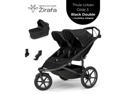Akční Set Thule Urban Glide 3 Double Black Magnetic Buckle + Adaptér + Korba 2025