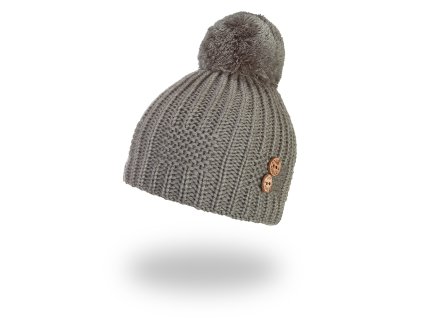 47633 cepice pletena bambule knofliky outlast khaki