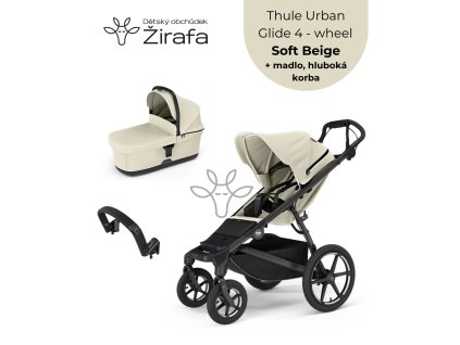 Akční set Thule Urban Glide 4-Wheel Soft Beige + Hluboká korba + Madlo 2024