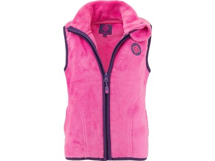 vesta dívčí chlupatá se stojáčkem, Pidilidi, PD1140-03, růžová 2024 (Velikost 86/92, SizeAge 18-24m)