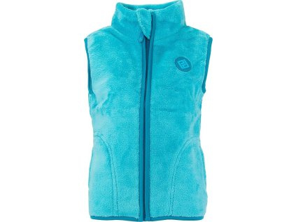 vesta dětská chlupatá se stojáčkem, Pidilidi, PD1140-15, tyrkysová 2024 (Velikost 86/92, SizeAge 18-24m)