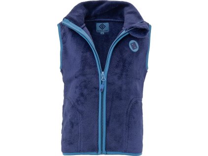 vesta dětská chlupatá se stojáčkem, Pidilidi, PD1140-35, tmavě modrá 2024 (Velikost 86/92, SizeAge 18-24m)