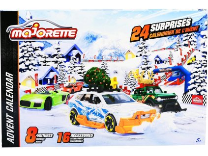 MAJORETTE Adventní kalendář s autíčky a doplňky 24 okének