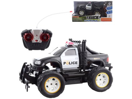 RC Auto jeep policejní off-road na vysílačku 27MHz 1:16 na baterie Světlo