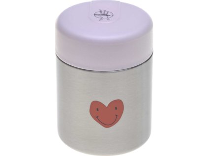 Lässig BABIES Food Jar 2024 Happy Rascals Heart lavender