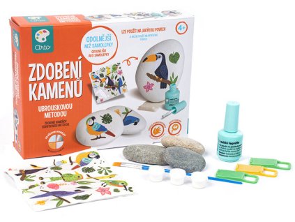 MAC TOYS Arto Zdobení kamenů ubrouskovou metodou kreativní set zvířátka