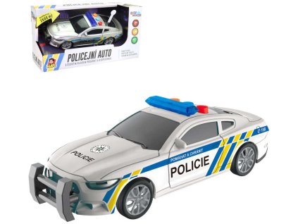 Policejní auto český design na setrvačník s hlášením na baterie Světlo Zvuk CZ