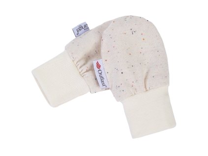 48306 rukavice podsite kojenecke outlast kremova barevne tecky bila kava