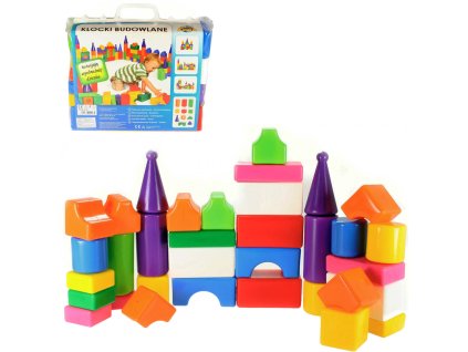 PL Kostky baby stavební soft měkké plastové barevné set 34ks