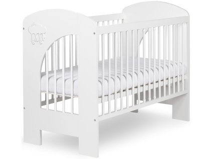 Dětská postýlka KLUPS dřevěná NEL Mráček 120x60 Bílá 2026