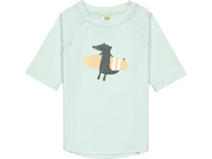 LÄSSIG SPLASH LÄSSIG Short Sleeve Rashguard crocodile sea foam 13-18 mo.