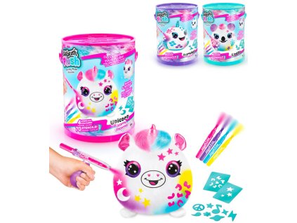 EP Line Airbrush Squish Pals Paint Can set plyšák k vybarvení 3 druhy