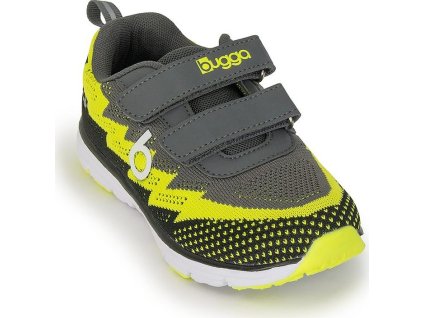 Dětské lehké sportovní tenisky BUGGA HONE Gray/Yellow/Black (Velikost 27)
