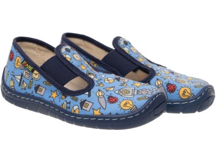 Dětské papuče Barefoot 5101404 modré 2025