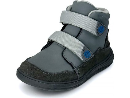 Dětské celoroční barefoot boty Bugga NUVA Dark Grey B00198-09 (Velikost 25)