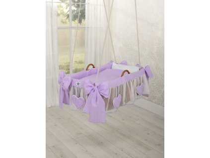 1478 534 kosz mojzesza kolyska wiszaca kropeczki fioletowe 1